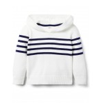 Striped Sweater Hoodie (Toddler/Little Kid/Big Kid) White