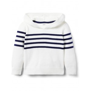 Striped Sweater Hoodie (Toddler/Little Kid/Big Kid) White