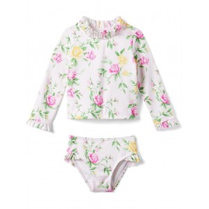 Floral Rashgaurd Swim Set (Toddler/Little Kids/Big Kids) Pink