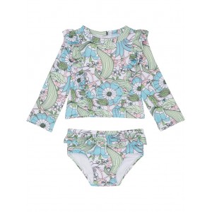 Floral Two-Piece Rashguard Swimsuit (Infant) Multicolor