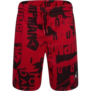 Printed Mesh Shorts (Big Kids) Gym Red