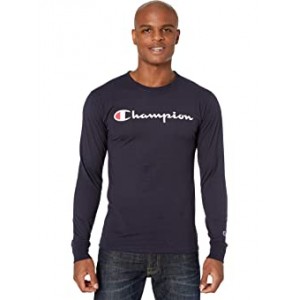 Classic Jersey Graphic Long Sleeve Tee Navy