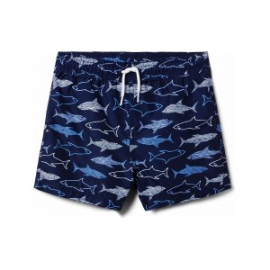 Printed Swim Shorts (Toddler/Little Kid/Big Kid) Blue