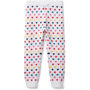 Rainbow Heart Sweater Pants (Toddler/Little Kid/Big Kid) White