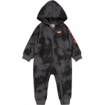 Hooded Printed Coverall (Infant) Magnet Grey