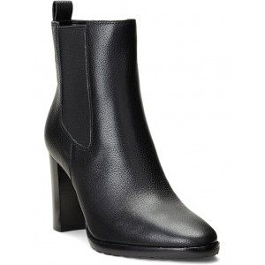 Mylah Tumbled Leather Bootie Black