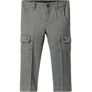 Herringbone Wool Cargo Pants (Toddler/Little Kids/Big Kids) Grey