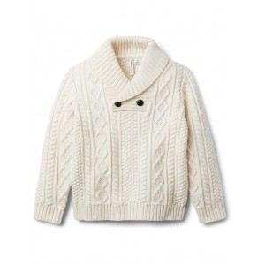 Shawl Collar Pullover Sweater (Toddler/Little Kids/Big Kids) Ivory