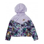 Sportswear Windrunner Jacket (Little Kids/Big Kids) Purple Chalk/Metallic Gold