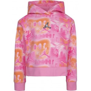 Essentials All Over Print Boxy Sweatshirt (Toddler/Little Kids) Pinksicle