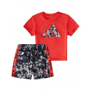 Poly Tee AOP 3S Short Set(Infant) Bright Red