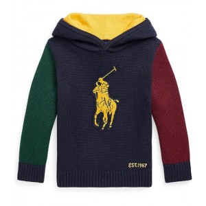 Polo Ralph Lauren Kids Big Pony Cotton Hooded Sweater (Toddler)