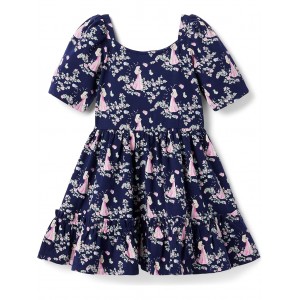 Jersey Aurora Dress (Toddler/Little Kids/Big Kids) Blue