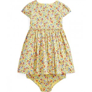 Floral Cotton Poplin Dress & Bloomer (Infant) Yellow Multi