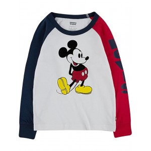 Levis x Disney Mickey Mouse Raglan T-Shirt (Little Kids) White