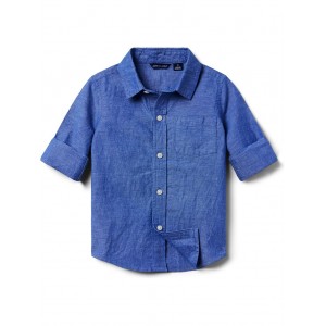 Chambray Roll Up Top (Toddler/Little Kids/Big Kids) Blue