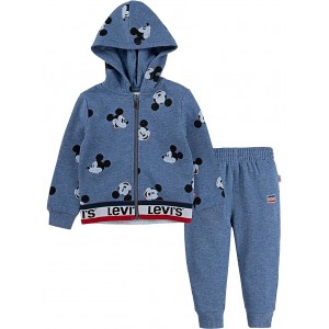 Levis x Disney Mickey Mouse Hoodie and Joggers Set (Infant) Navy Heather