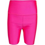 High-Rise Bike Shorts (Little Kids) Hyper Pink