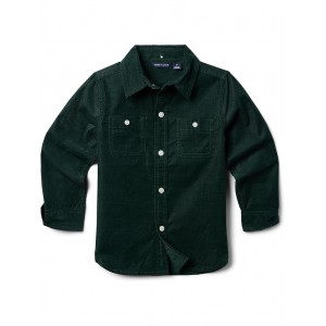 Cord Button-Up Shirt (Toddler/Little Kids/Big Kids) Green