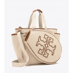 TWO-TONE CANVAS TENNIS TOTE