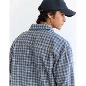 AE Everyday Oxford Plaid Button-Up Shirt