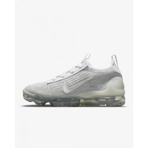 air vapormax 2021 fk dc4112-100 womens white silver sneaker shoes 8 nr6066