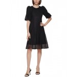 womens lace knee fit & flare dress