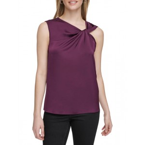 womens twisted-neck tank shell