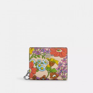 snap wallet with floral print