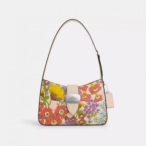 eliza shoulder bag with floral print