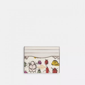 slim id card case with creature print