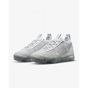 air vapormax 2021 fk dc4112-100 womens white silver running shoes 5.5 mic1