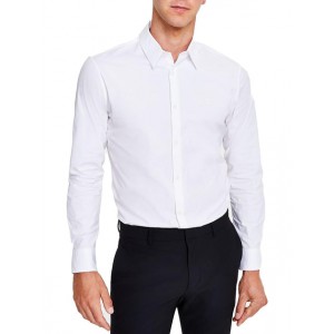 mens slim fit collar button-down shirt