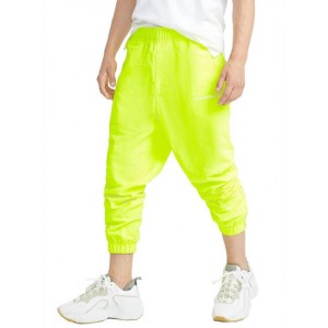 mens neon track pant in safety yellow