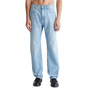 mens solid fitted straight leg jeans