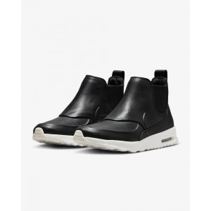 air max thea mid 859550-001 womens black sail leather chelsea boots luv1