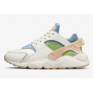 air huarache se dq0117-100 womens white/green/blue running shoes nr4877