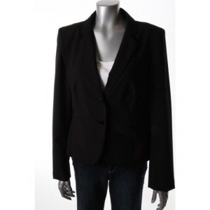 womens solid long sleeves two-button blazer