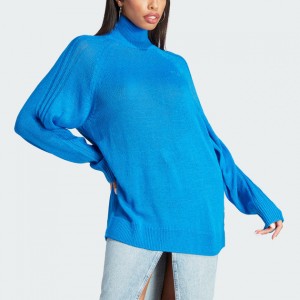 womens blue version knit sweater