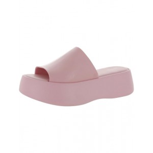becky basic womens patent slip-on slide sandals