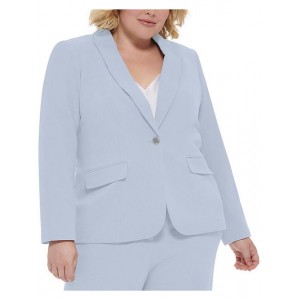 plus womens suit separate office wear one-button blazer