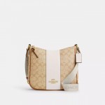 ellie file bag in signature canvas with stripe
