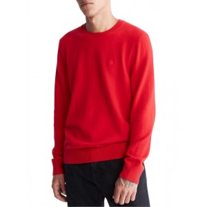 mens marled wool blend crewneck sweater