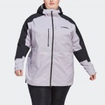 womens terrex xploric rain.rdy hiking jacket (plus size)