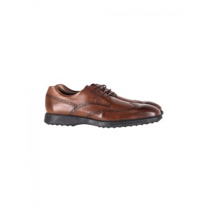 tods lace-up brogues in brown leather