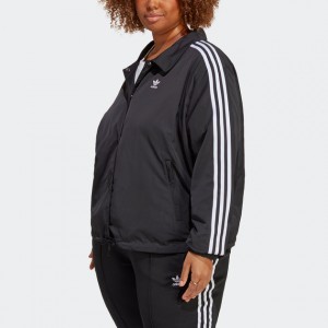 womens adicolor classics 3-stripes coach jacket (plus size)