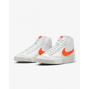 blazer mid pro club dq7673-103 mens white orange leather skate shoes woo1