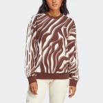 womens abstract allover animal print sweatshirt