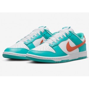 dunk low miami dolphins dv0833-102 mens white dusty cactus shoes 10 hot39