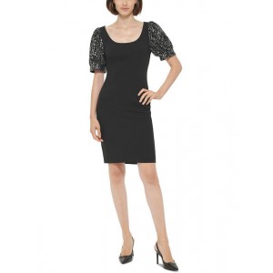 womens sequined sheath cocktail and party dress